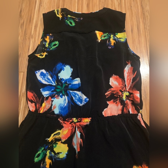 Mossismo Floral Sleeveless Dress - Black with Multicolor Accents - Picture 10 of 11